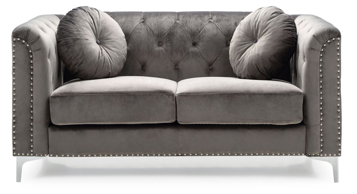 Stylish Sloped Arm Loveseat