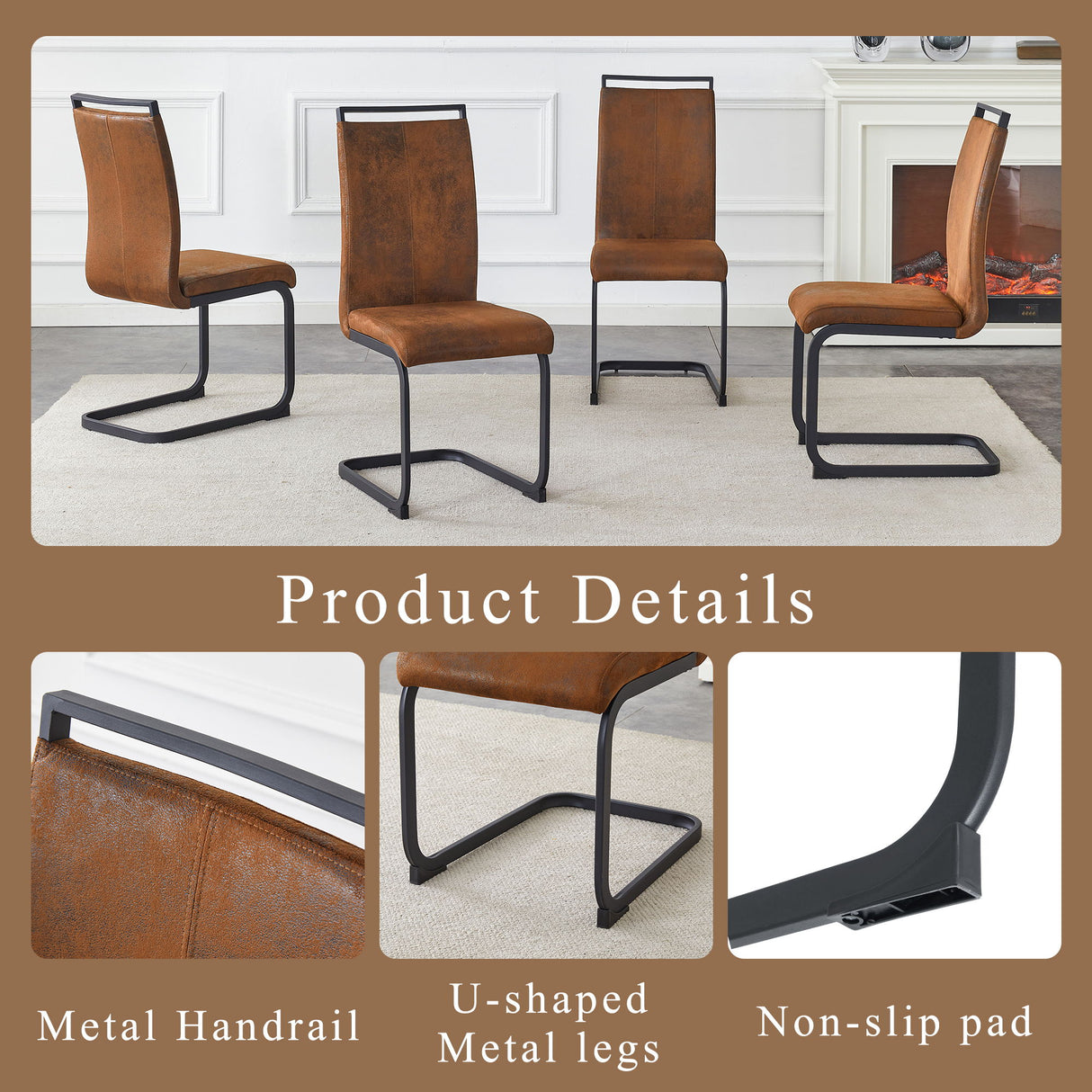 Dining Chairs With Ergonomic Backrest