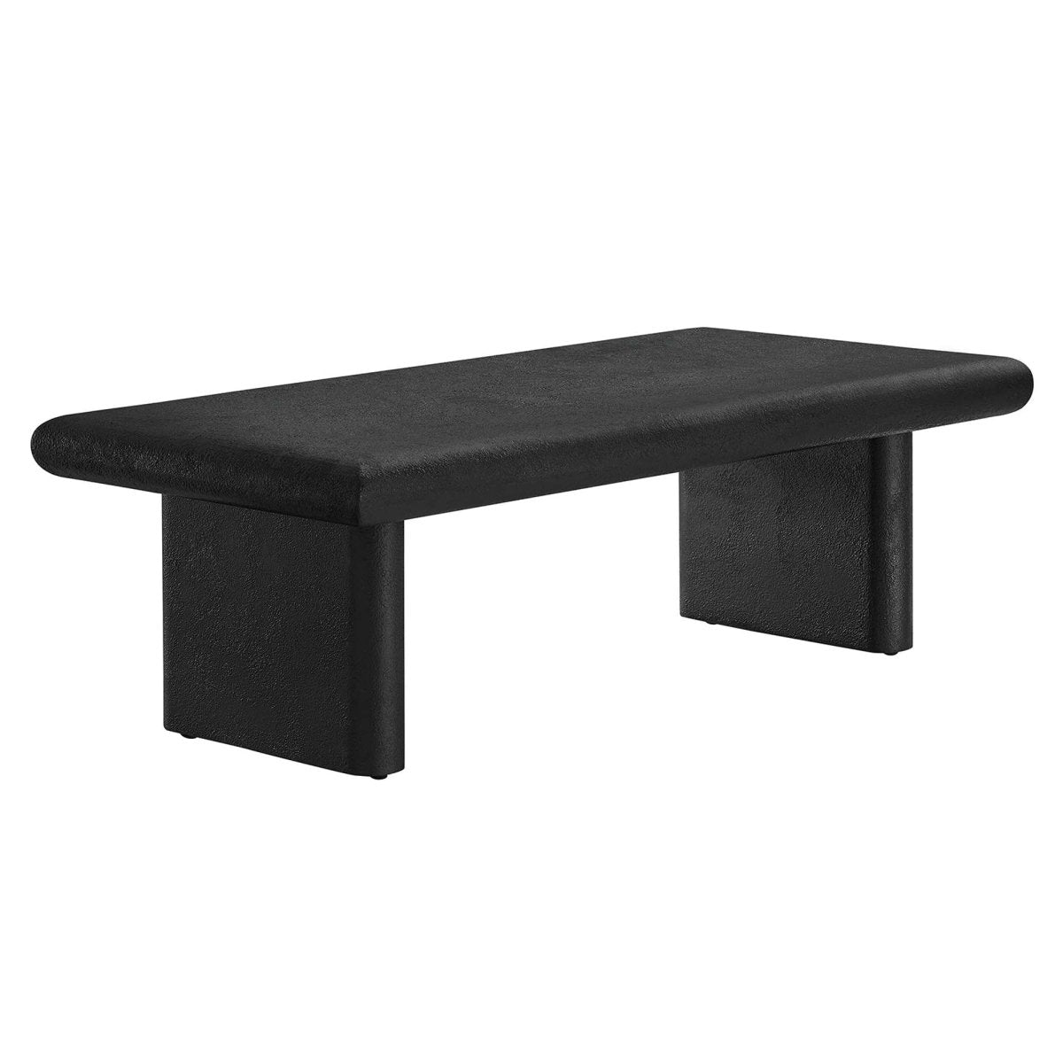 46 Inch Textured Concrete Minimalist Coffee Table - Coffee Tables available at Alpine Outlets in Denver
