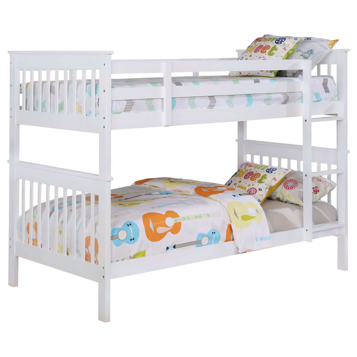 Chapman Wood Twin Over Twin Bunk Bed, White