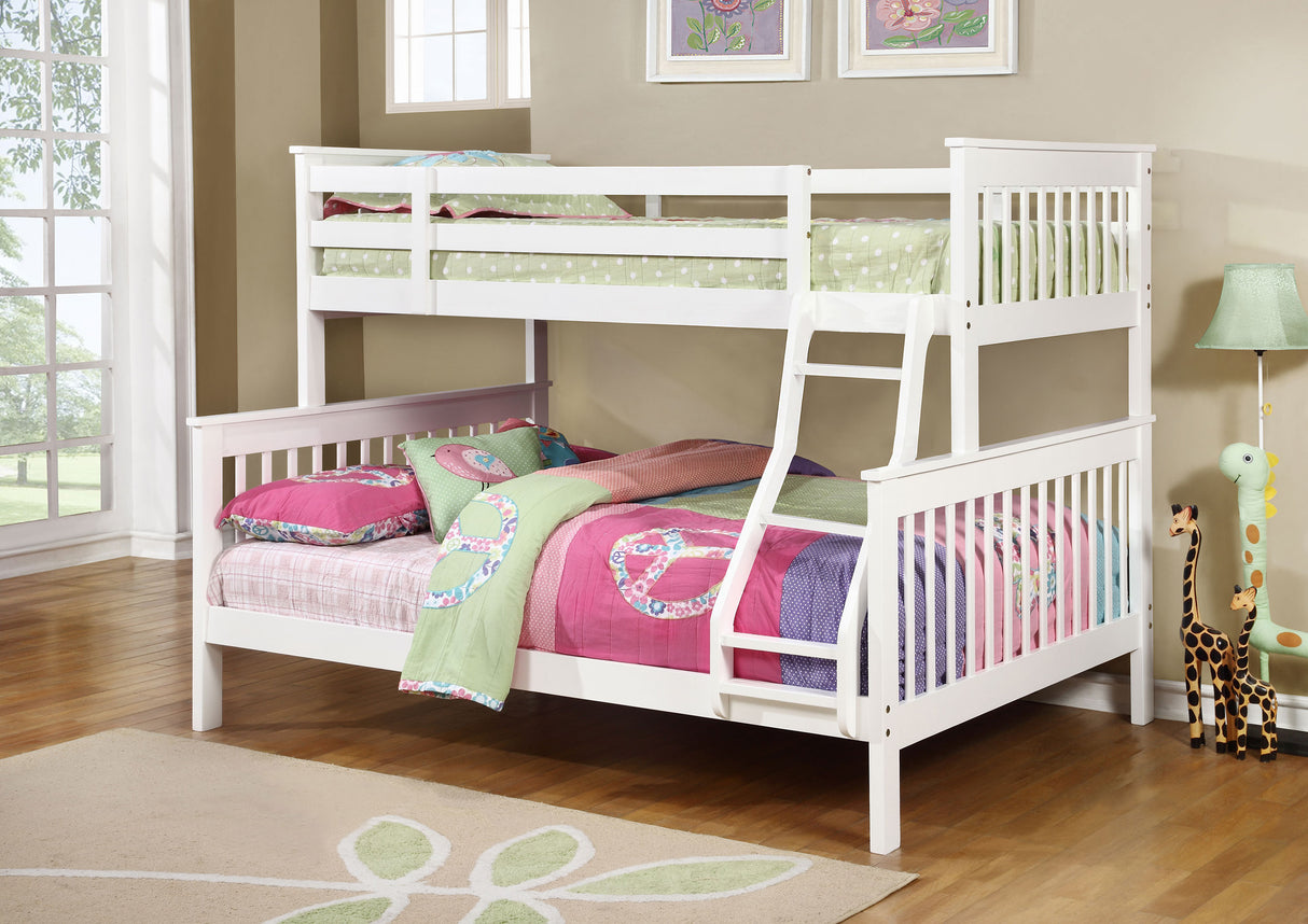 Chapman Wood Twin Over Full Bunk Bed in White