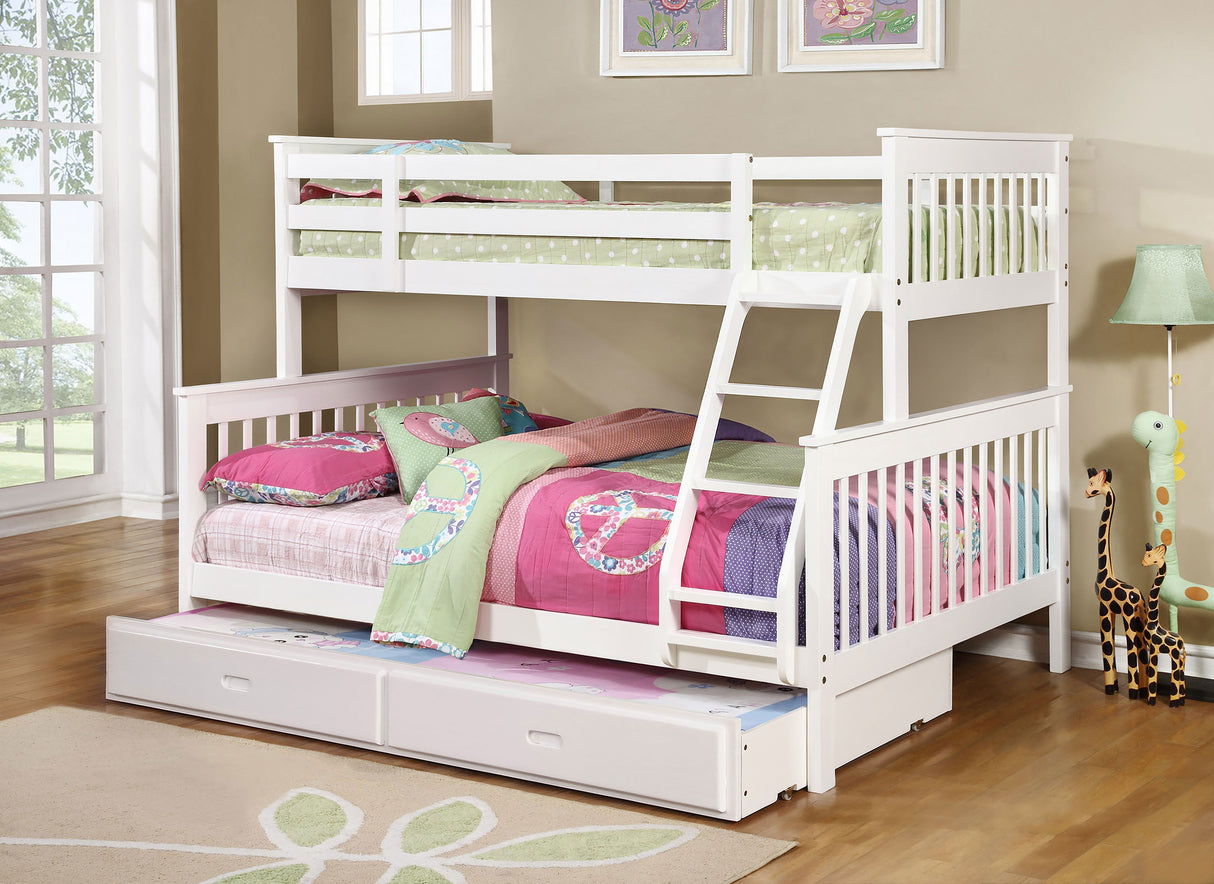 Chapman Wood Twin Over Full Bunk Bed in White