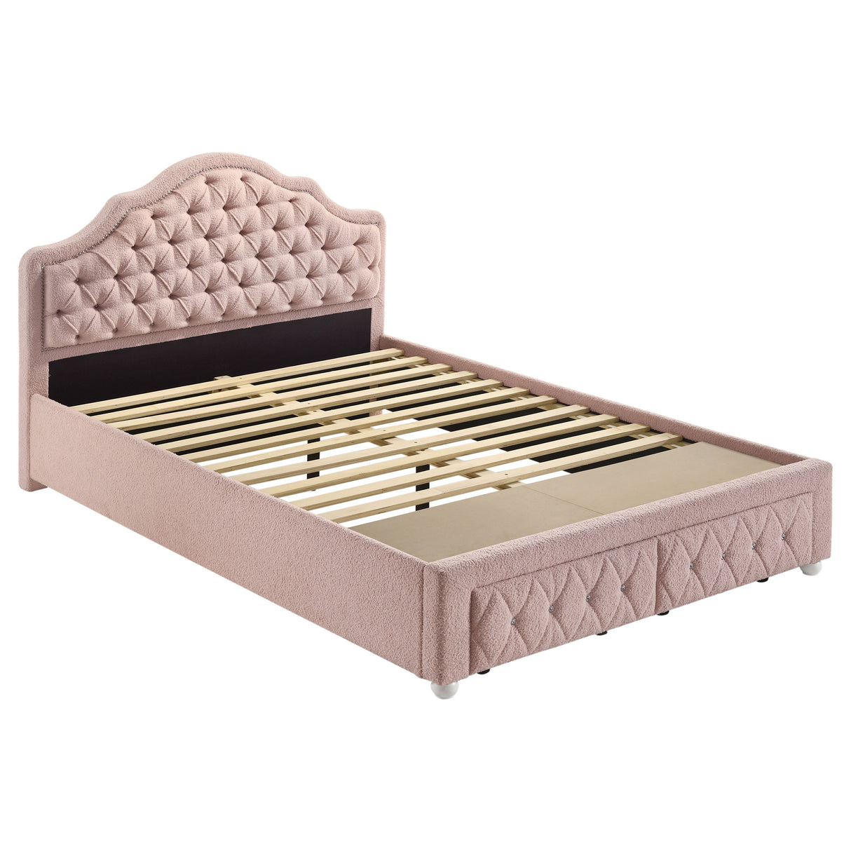 Ashleigh 44-inch Full Storage Platform Bed Pink