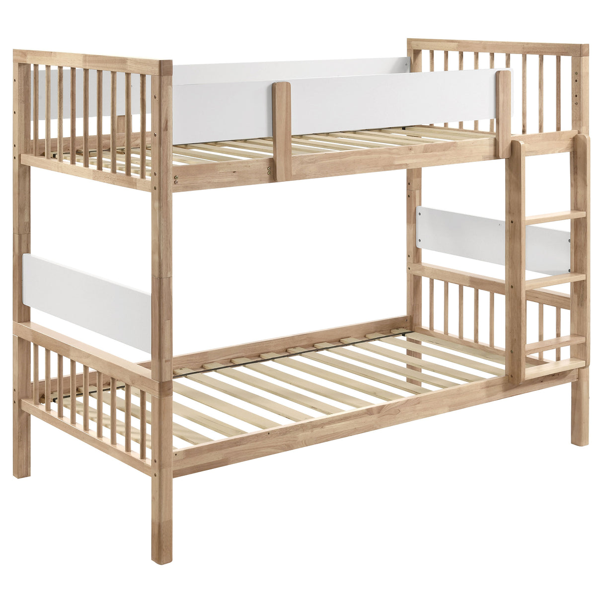 Dakota Wood Twin Over Twin Bunk Bed, Natural