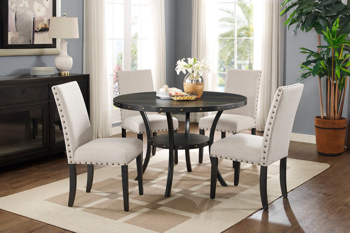Crispin - Round Dining Table - Gray