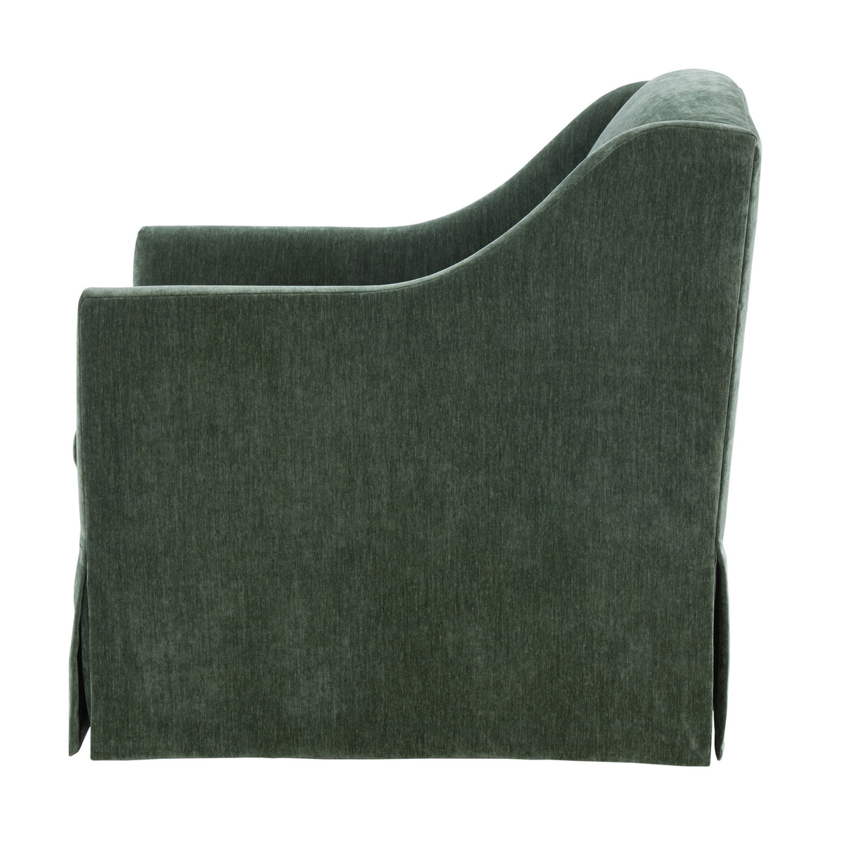 Luisa - Skirted Swivel Accent Chair - Green