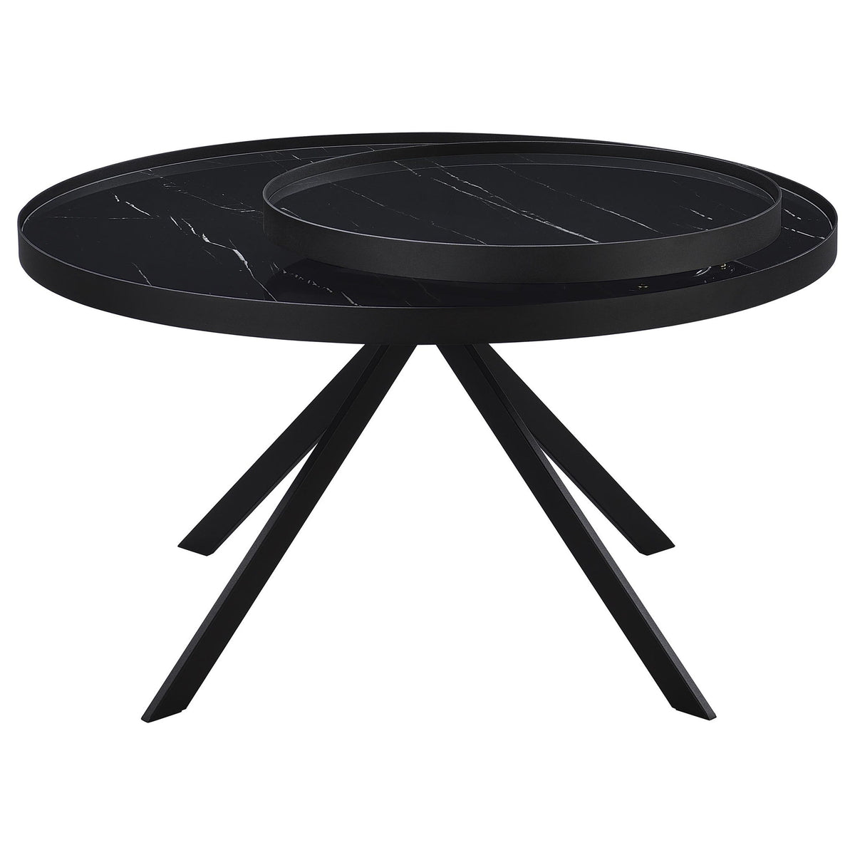 Shayne - Round Top Coffee Table With 2 Tier Design