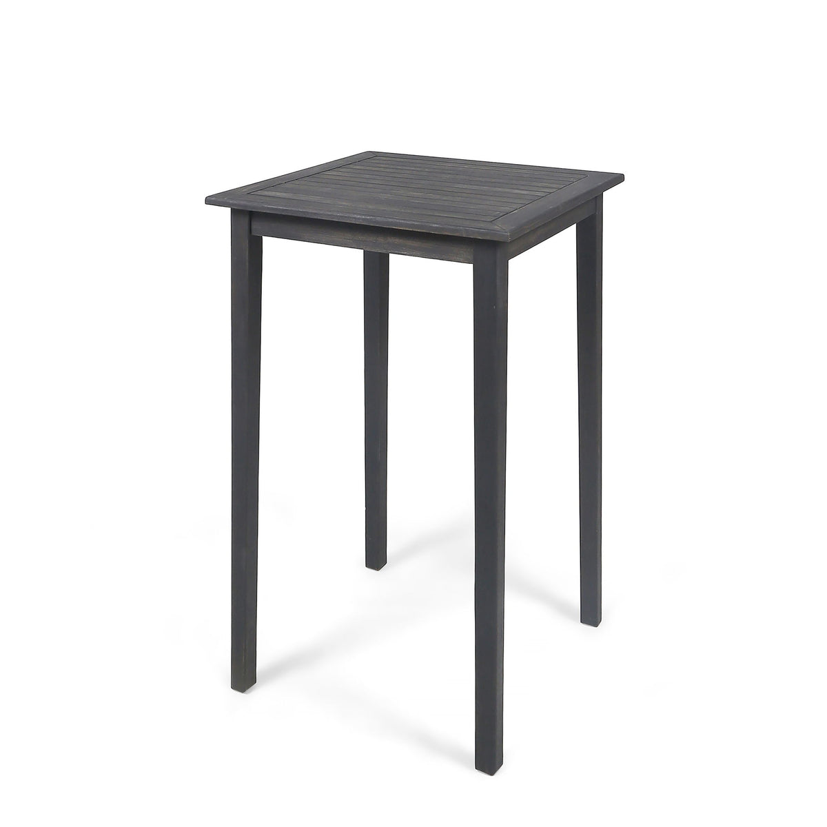 Outdoor Minimalist Acacia Wood Square Bar Table