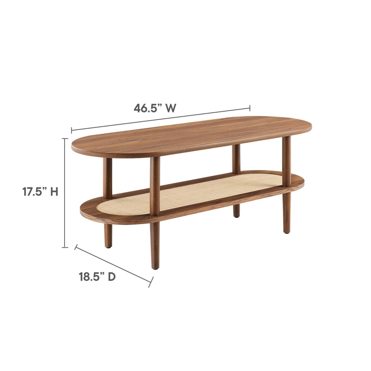 47 Inch Harmonious Two - Tier Oval Coffee Table - Coffee Tables available at Alpine Outlets in Denver