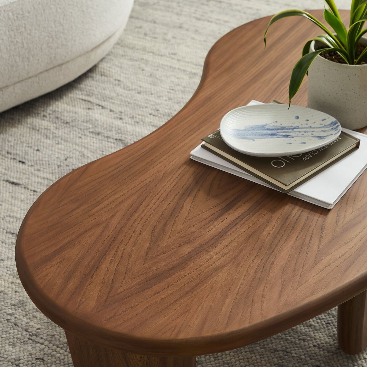 47 Inch Mid - Century Kidney - Shaped Coffee Table - Coffee Tables available at Alpine Outlets in Denver