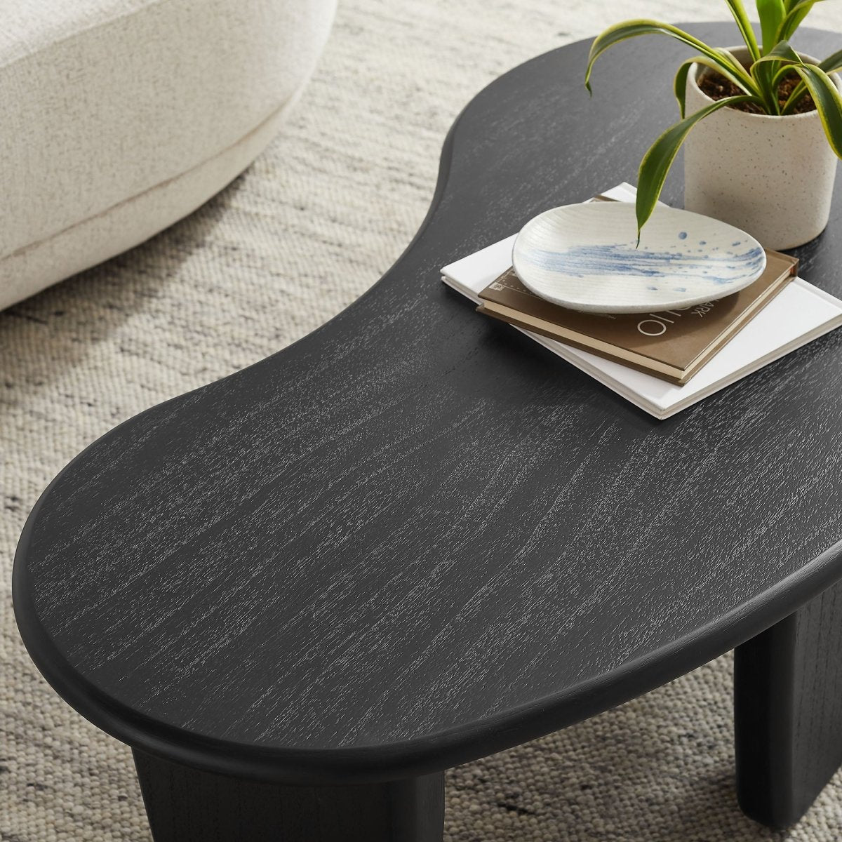 47 Inch Mid - Century Kidney - Shaped Coffee Table - Coffee Tables available at Alpine Outlets in Denver