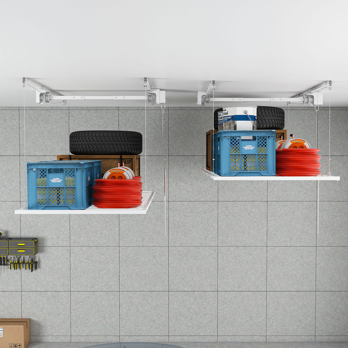 Overhead Garage Storage Rack For Ceilings