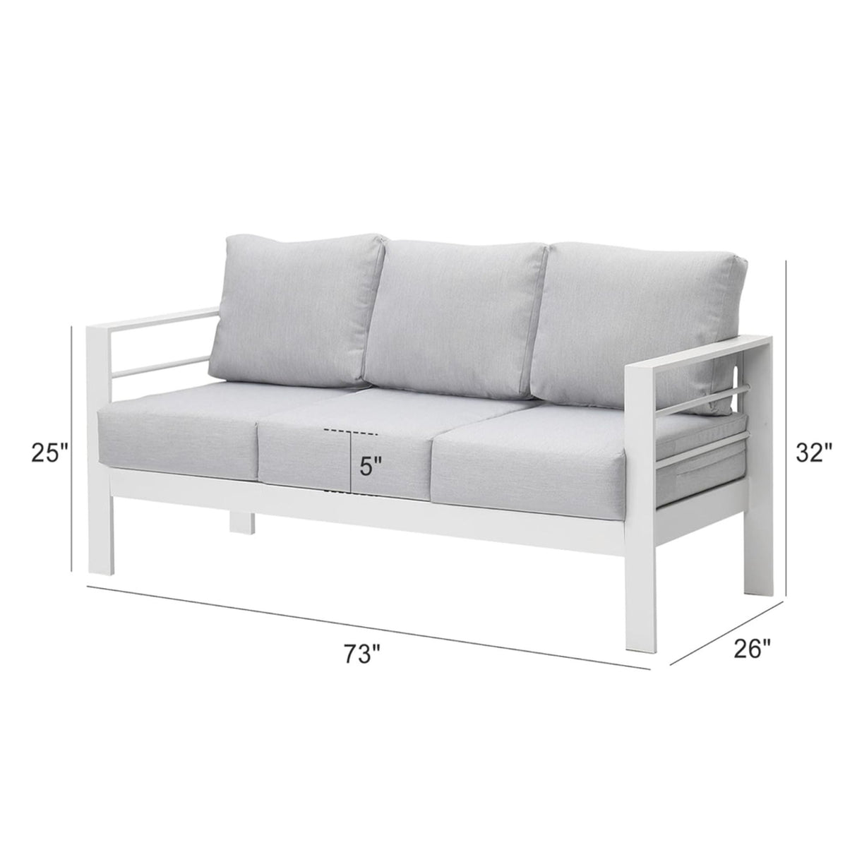 Outdoor Patio Set With All-Weather Thick Cushions