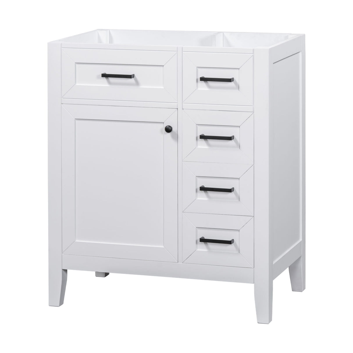 Modern Bathroom Vanity Base Only With Drawers, Freestanding Design