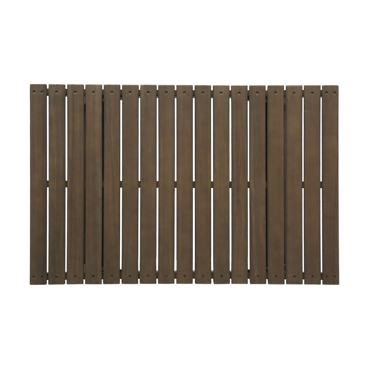 Outdoor Acacia Wood Coffee Table With Open Slat Design - Gray
