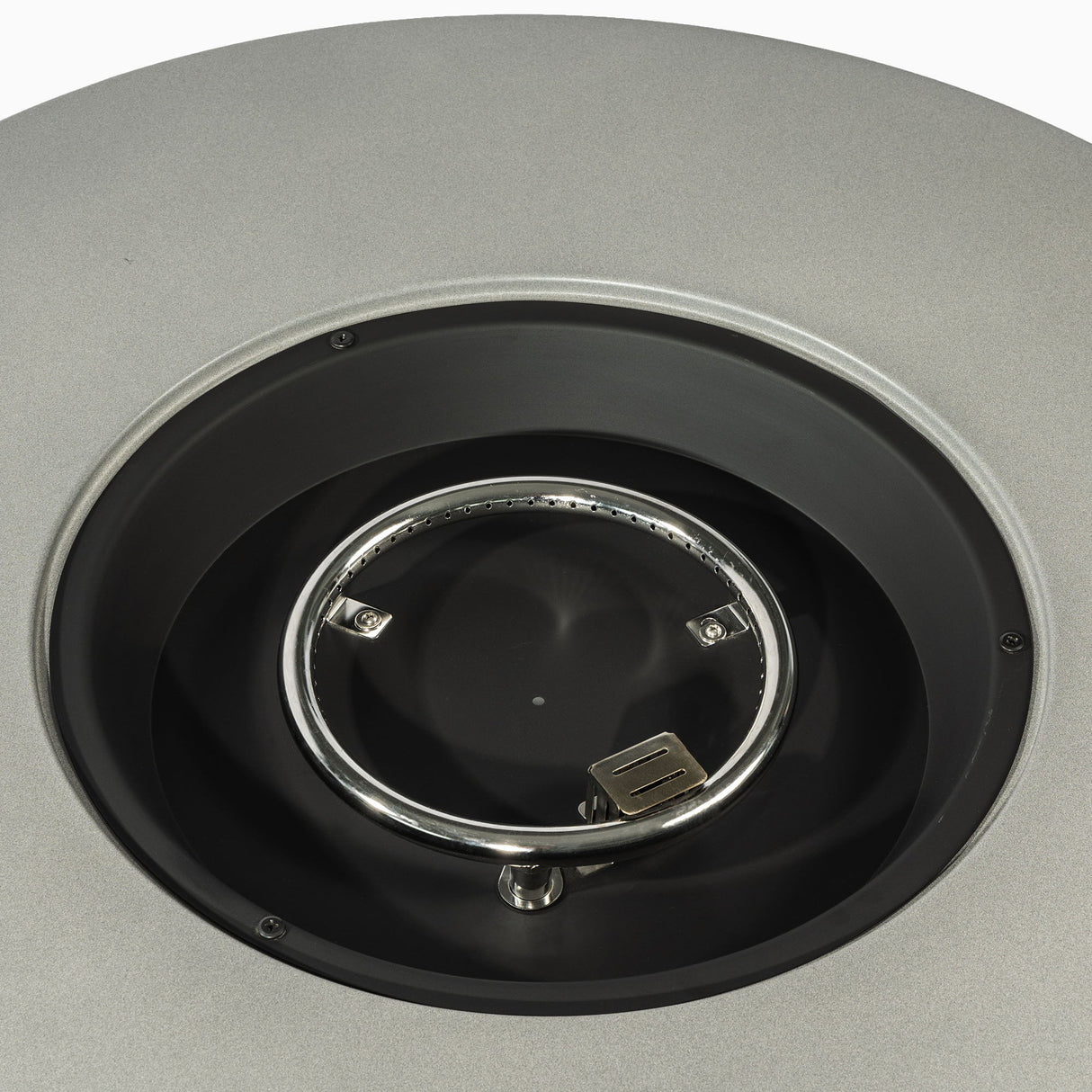 Propane Gas Fire Pit Table, 50000 Btu, Round With Tank Holder For Outside - Gray