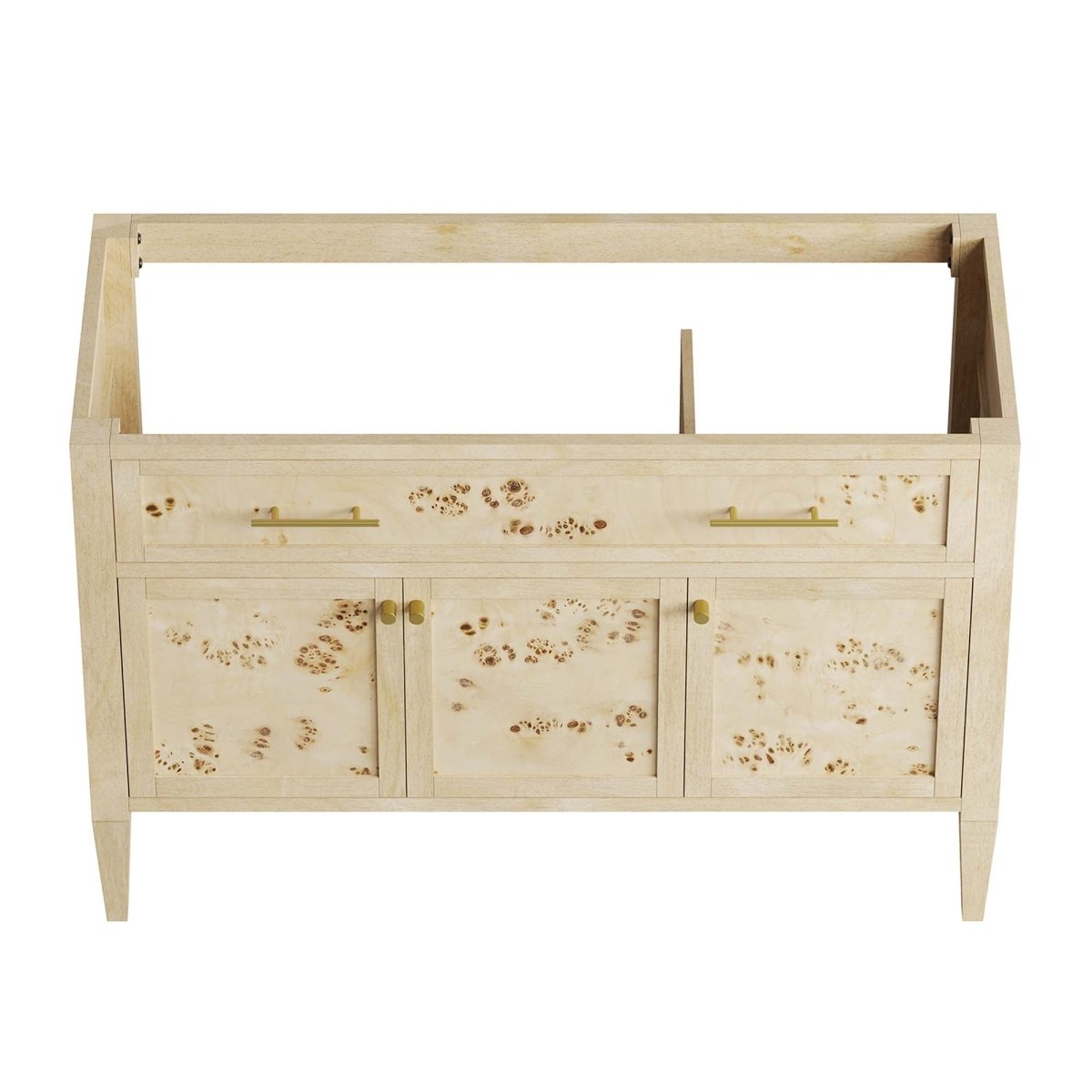 48" Burl Wood Bathroom Vanity Cabinet (Sink Basin Not Included) - Bathroom Fixtures - Alpine Outlets