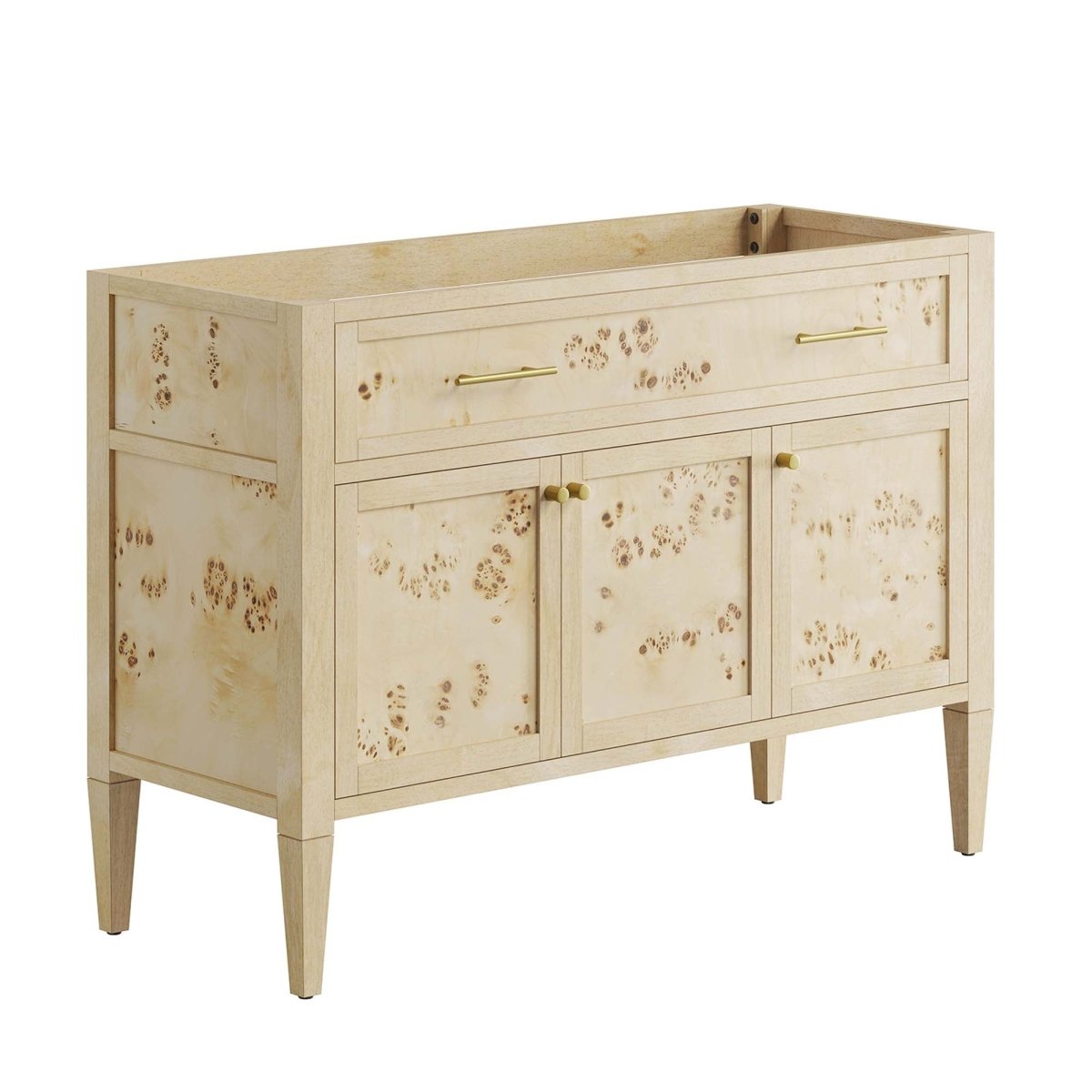 48" Burl Wood Bathroom Vanity Cabinet (Sink Basin Not Included) - Bathroom Fixtures - Alpine Outlets