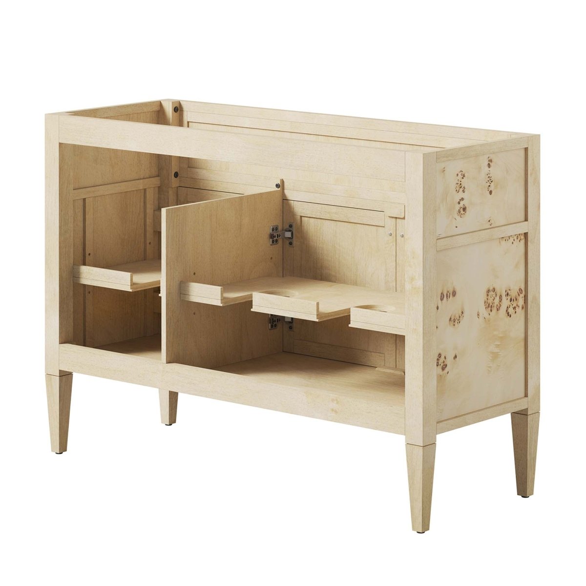 48" Burl Wood Bathroom Vanity Cabinet (Sink Basin Not Included) - Bathroom Fixtures - Alpine Outlets