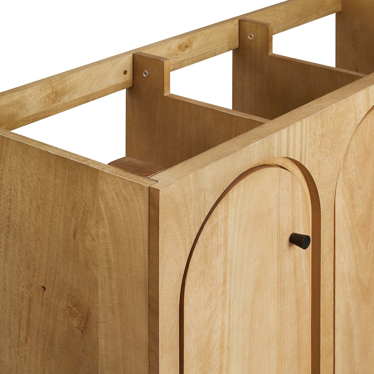 48" Oak Bathroom Vanity Cabinet – MDF and Mango Wood Veneer - Bathroom Fixtures - Alpine Outlets