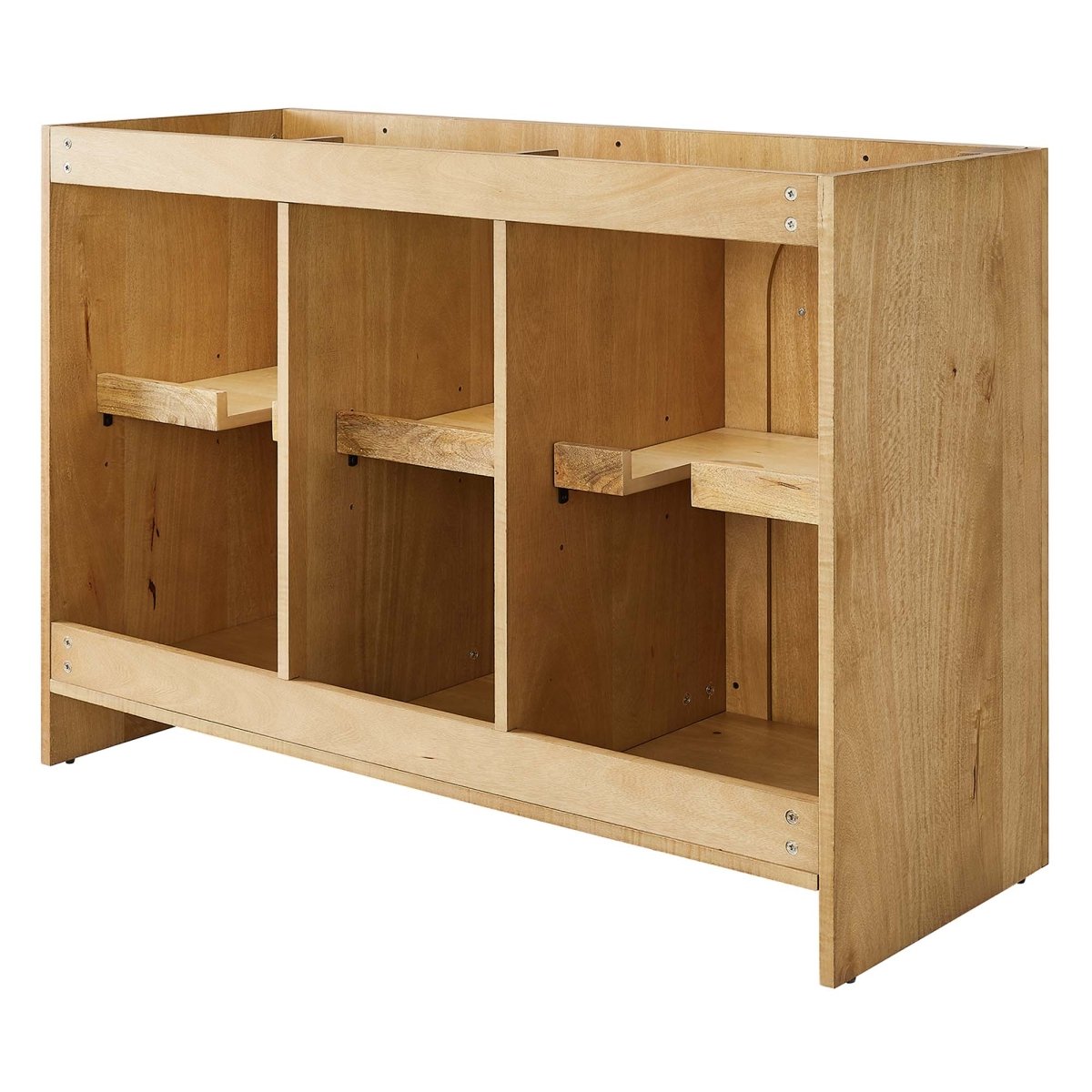 48" Oak Bathroom Vanity Cabinet – MDF and Mango Wood Veneer - Bathroom Fixtures - Alpine Outlets