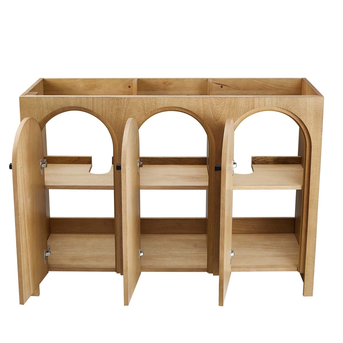 48" Oak Bathroom Vanity Cabinet – MDF and Mango Wood Veneer - Bathroom Fixtures - Alpine Outlets