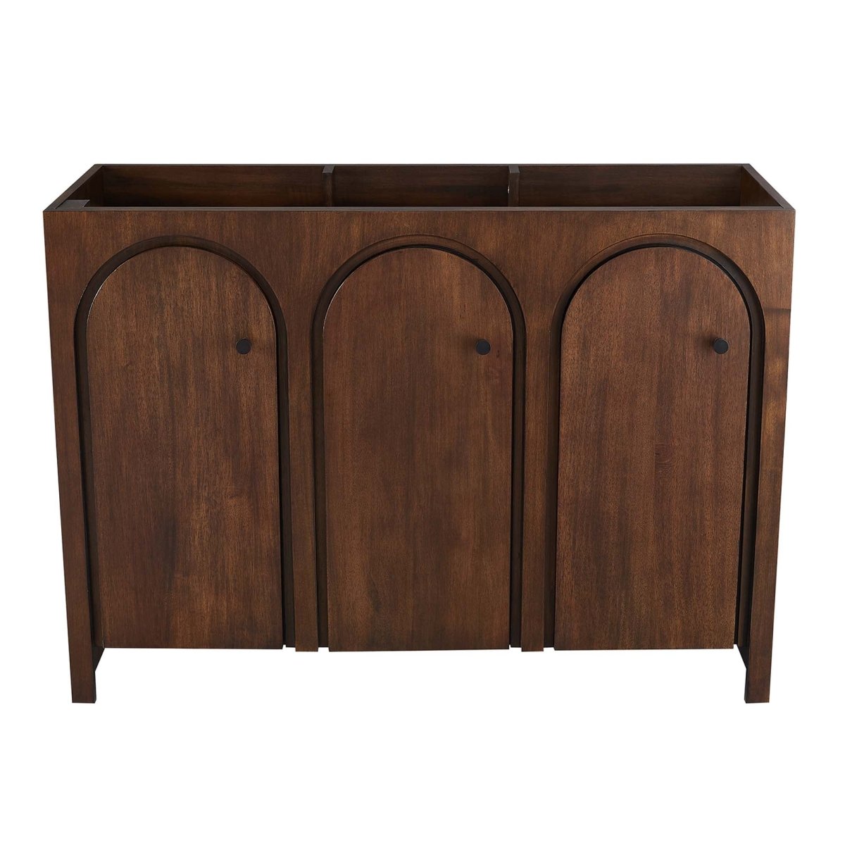 48" Walnut Bathroom Vanity Cabinet – MDF and Mango Wood Veneer - Bathroom Fixtures - Alpine Outlets