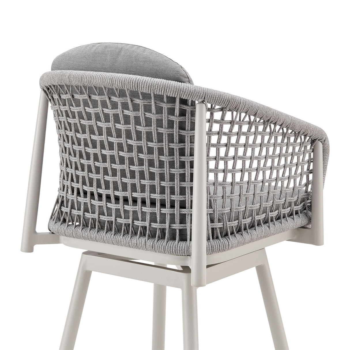 Rhodes - Outdoor Patio Swivel Counter Stool - Light Gray
