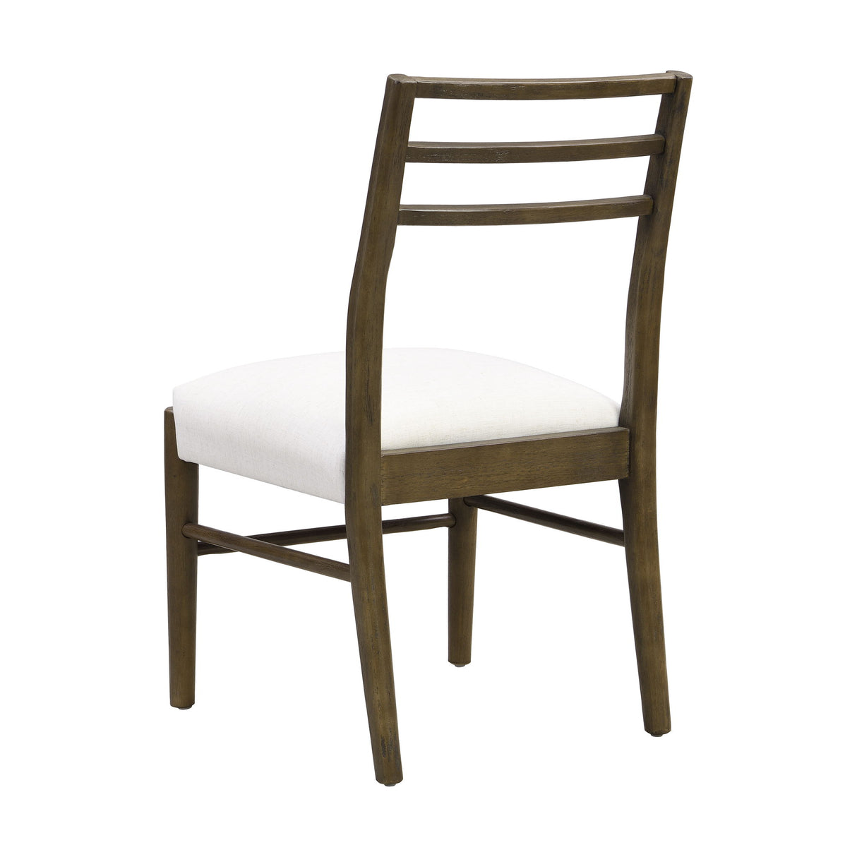 Farmhouse Style Dining Chair Set With Ladder Back Design - Beige