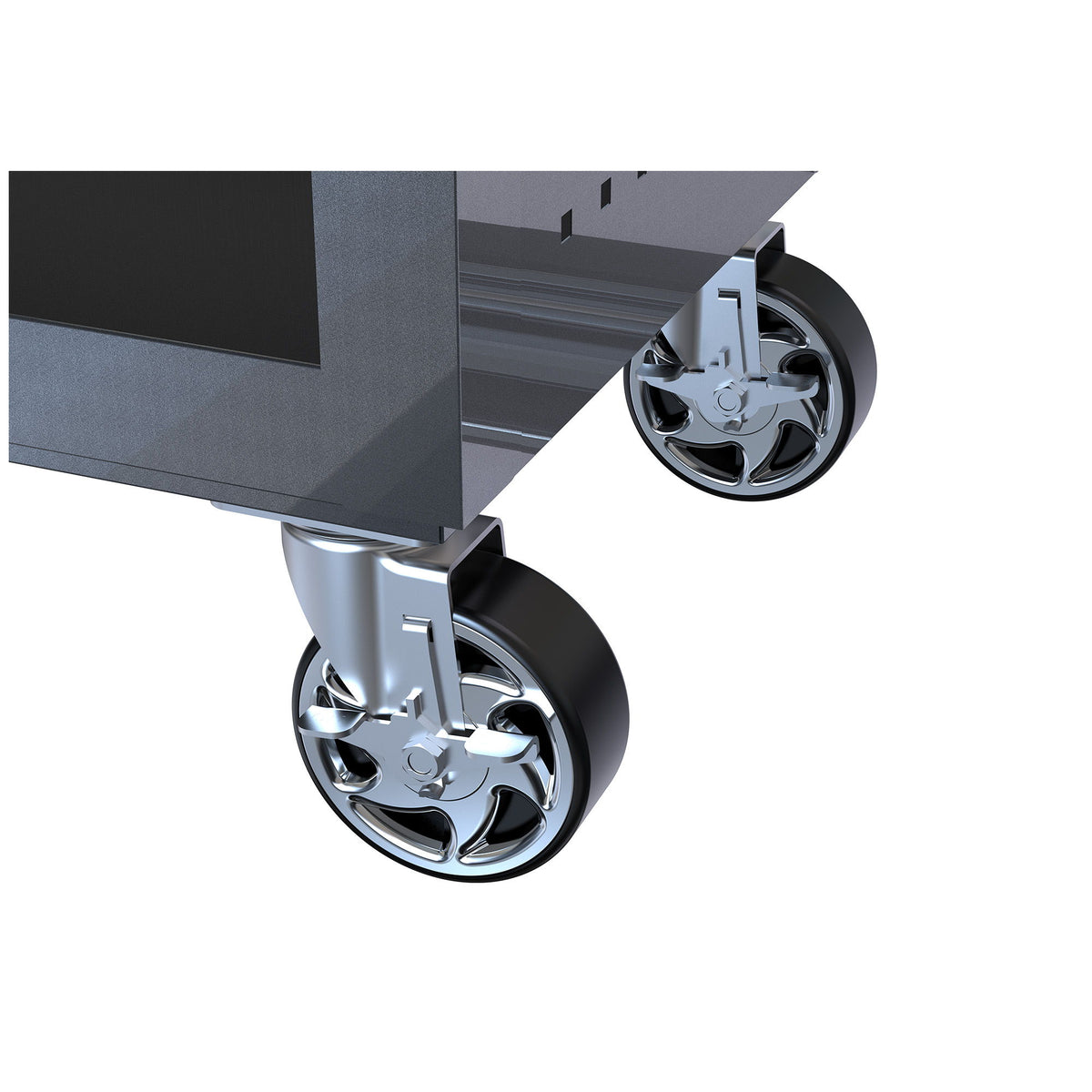 4 Drawers Multifunctional Tool Cart With Wheels And Wooden Top