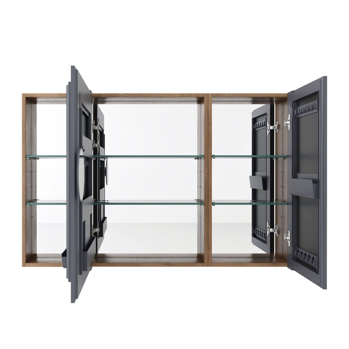 Wall Mounted Bathroom Cabinet With Adjustable Shelves Storage Cabinet - Imitative Oak