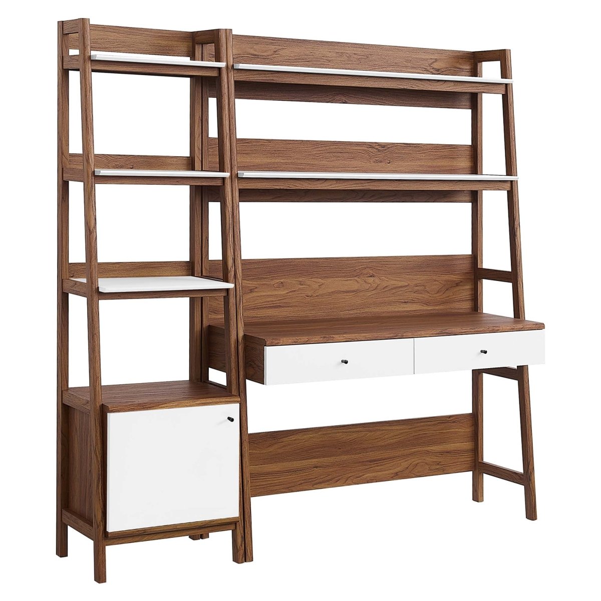 49" and 21" Tiered Wood Office Desk and Bookshelf - Set of 2 - Bookcases available at Alpine Outlets in Denver