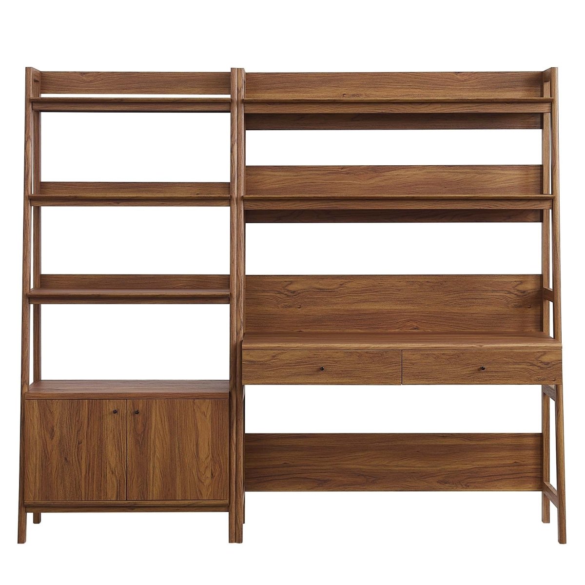 49" and 33" Tiered Wood Office Desk and Wide Bookshelf - Set of 2 - Bookcases available at Alpine Outlets in Denver