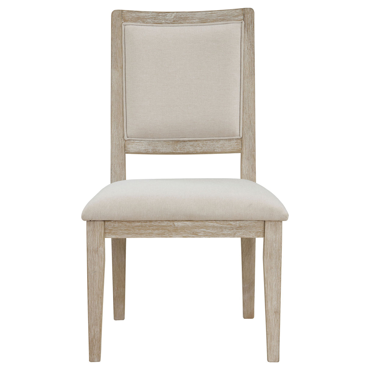 Rodota - 5 Piece Round Dining Table Set With Upholstered Chairs - White Washed