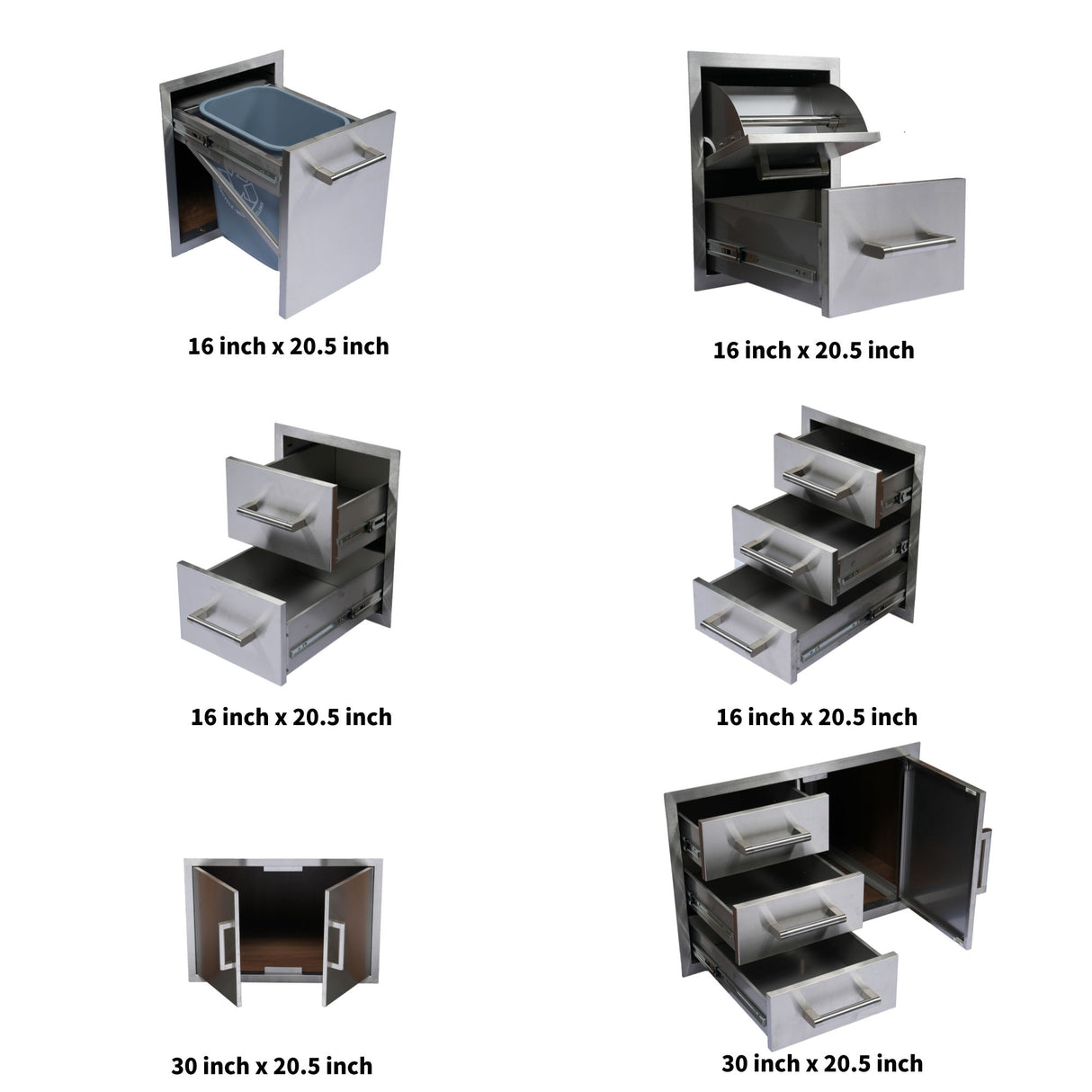 Built-In Outdoor Kitchen LPG Gas Grill 60000 Btu, Drop-In Ice Box With BBQ Tool Set - Silver