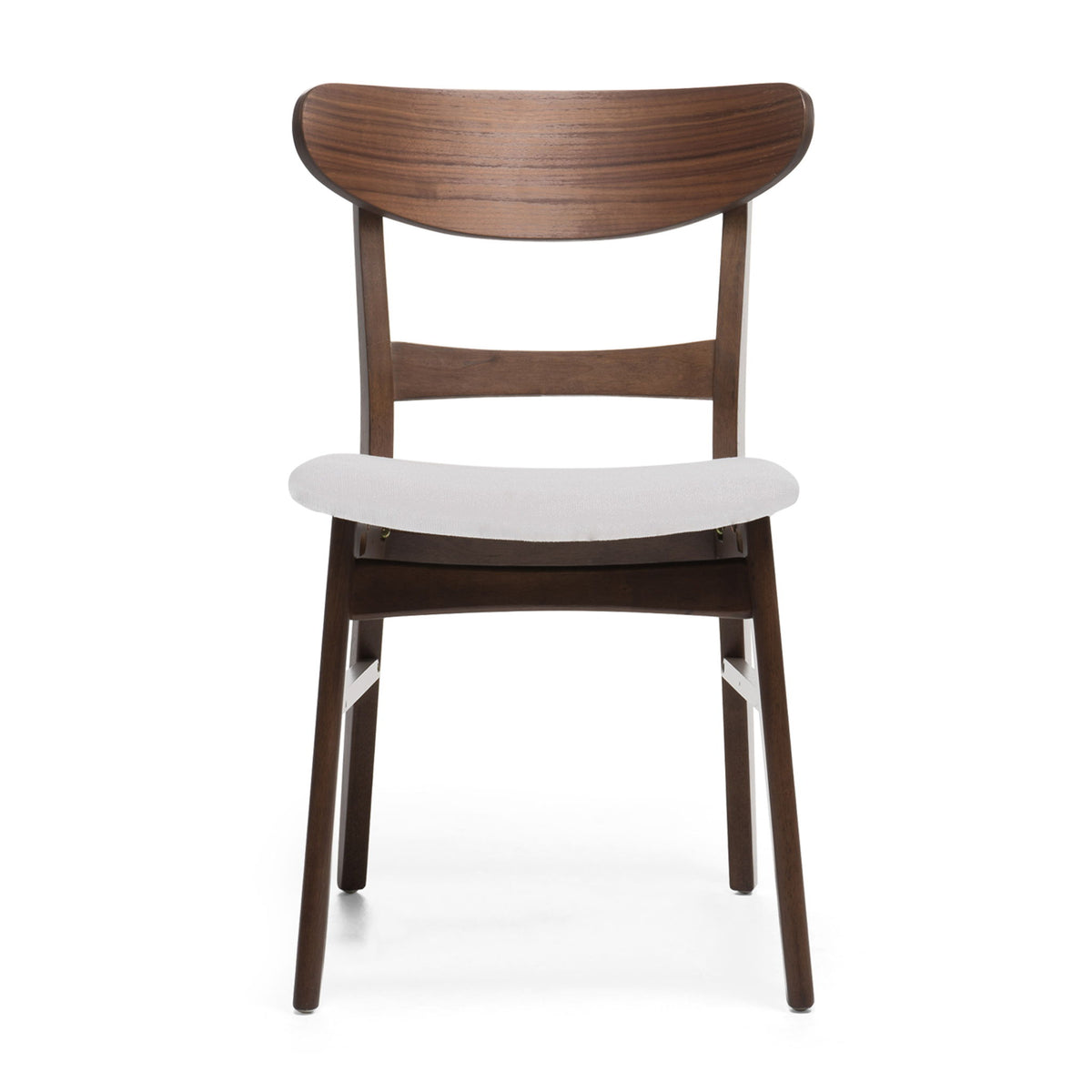 Modern Dining Chair With Upholstered Seat And Wood Frame