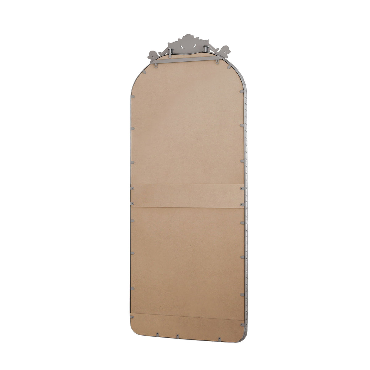 Full Body Arched Mirror With Vintage Carved Applique