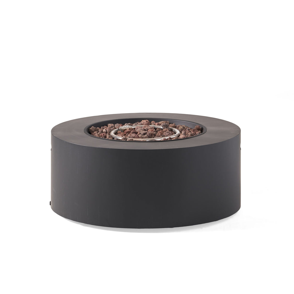 Round Propane Fire Pit Table Modern Outdoor Patio Heater 40000 BTU