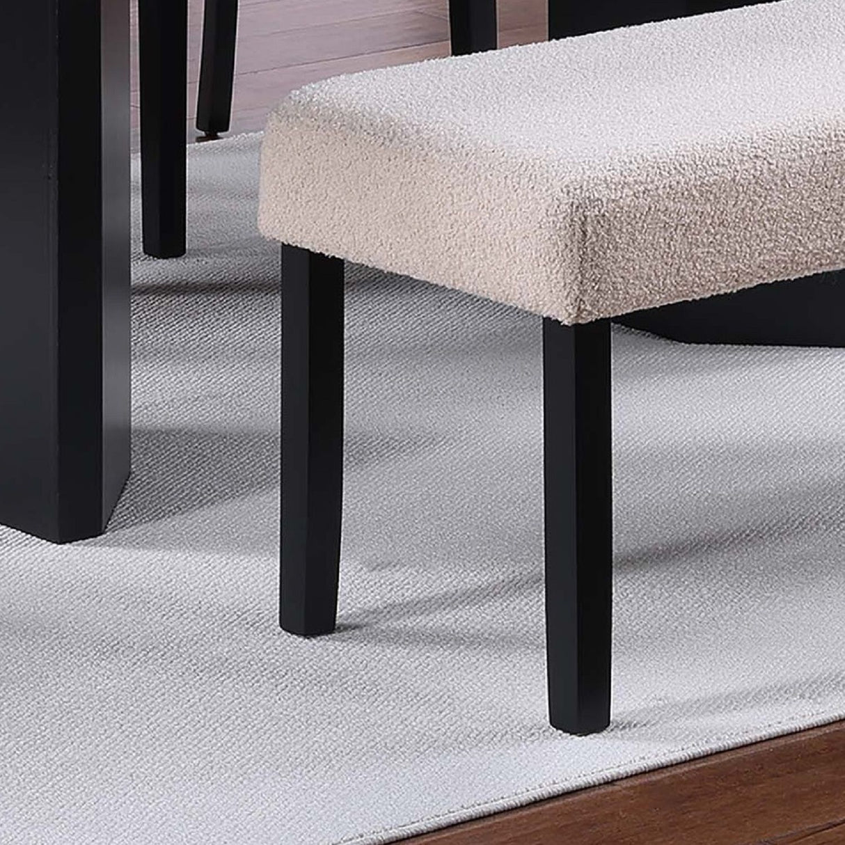 2 Tone Dining Table Set With Upholstered Side Chairs