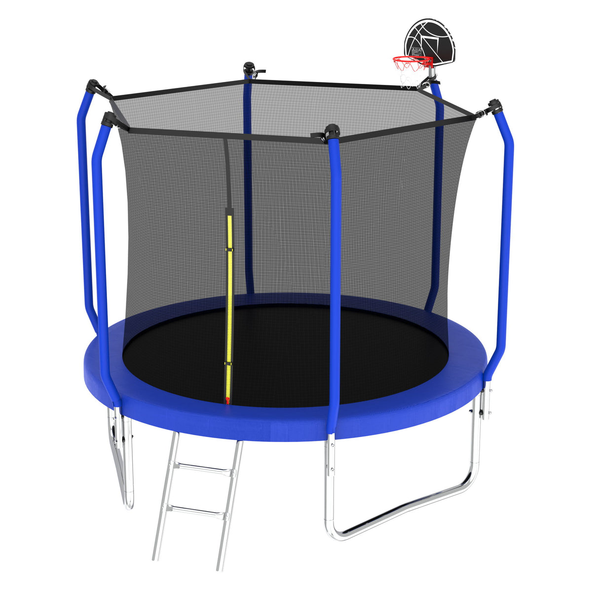 Trampoline With Basketball Hoop, Astm Approved Reinforced Type Outdoor Trampoline With Enclosure Net - Trampolines - Alpine Outlets