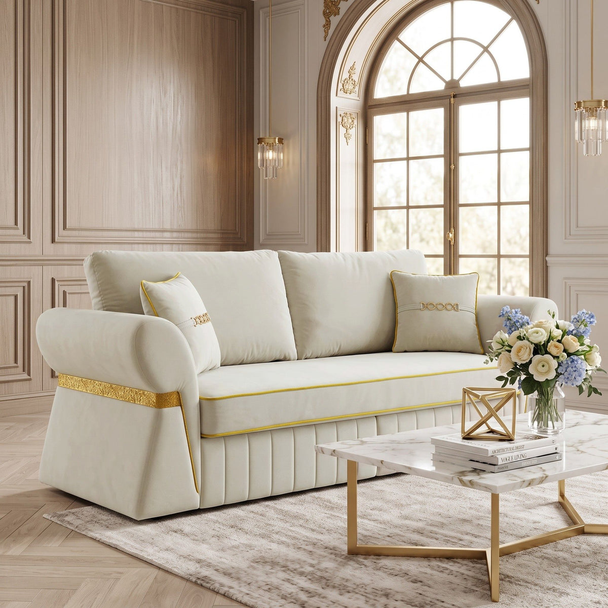 3 Seater Sofa & Pocket Coils And Foam Cushion