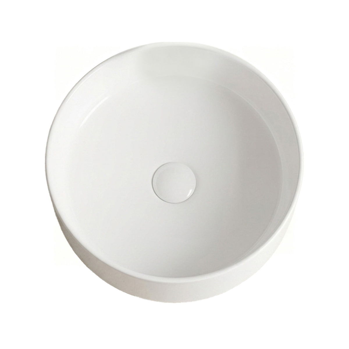 Round Vessel Bathroom Sink Bowl - White