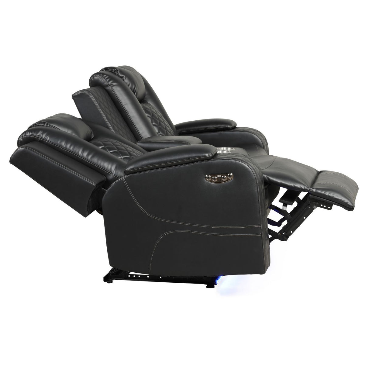 Benz - Power Reclining Loveseat & LED Lighting And Built In USB