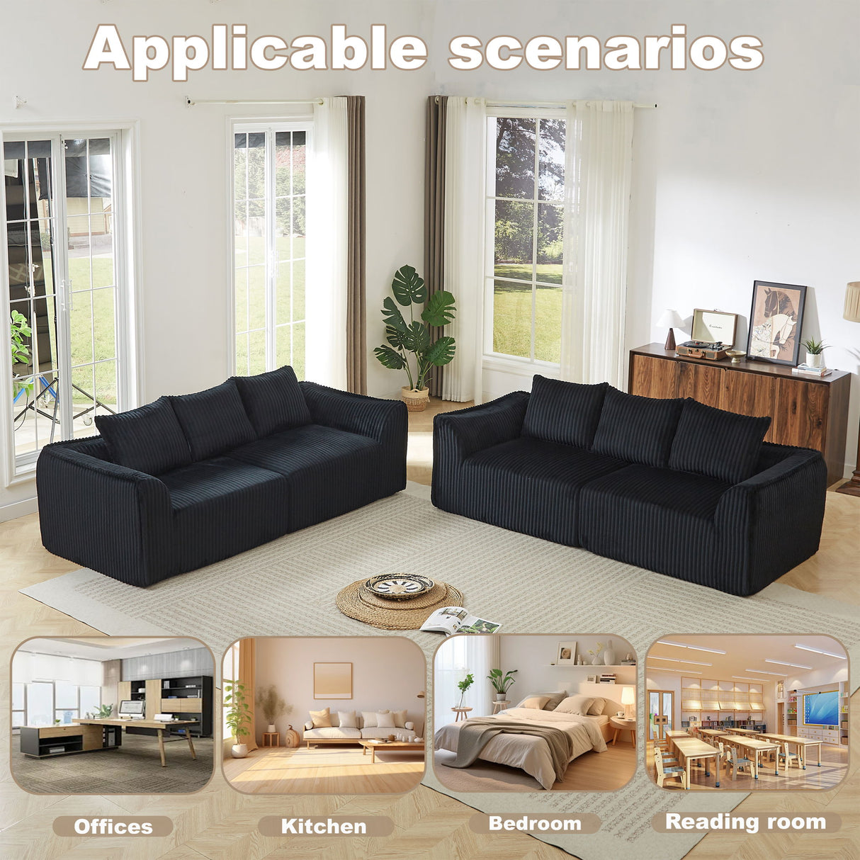 Minimalist Set With Curved Lines & Gently Sloped Backrest