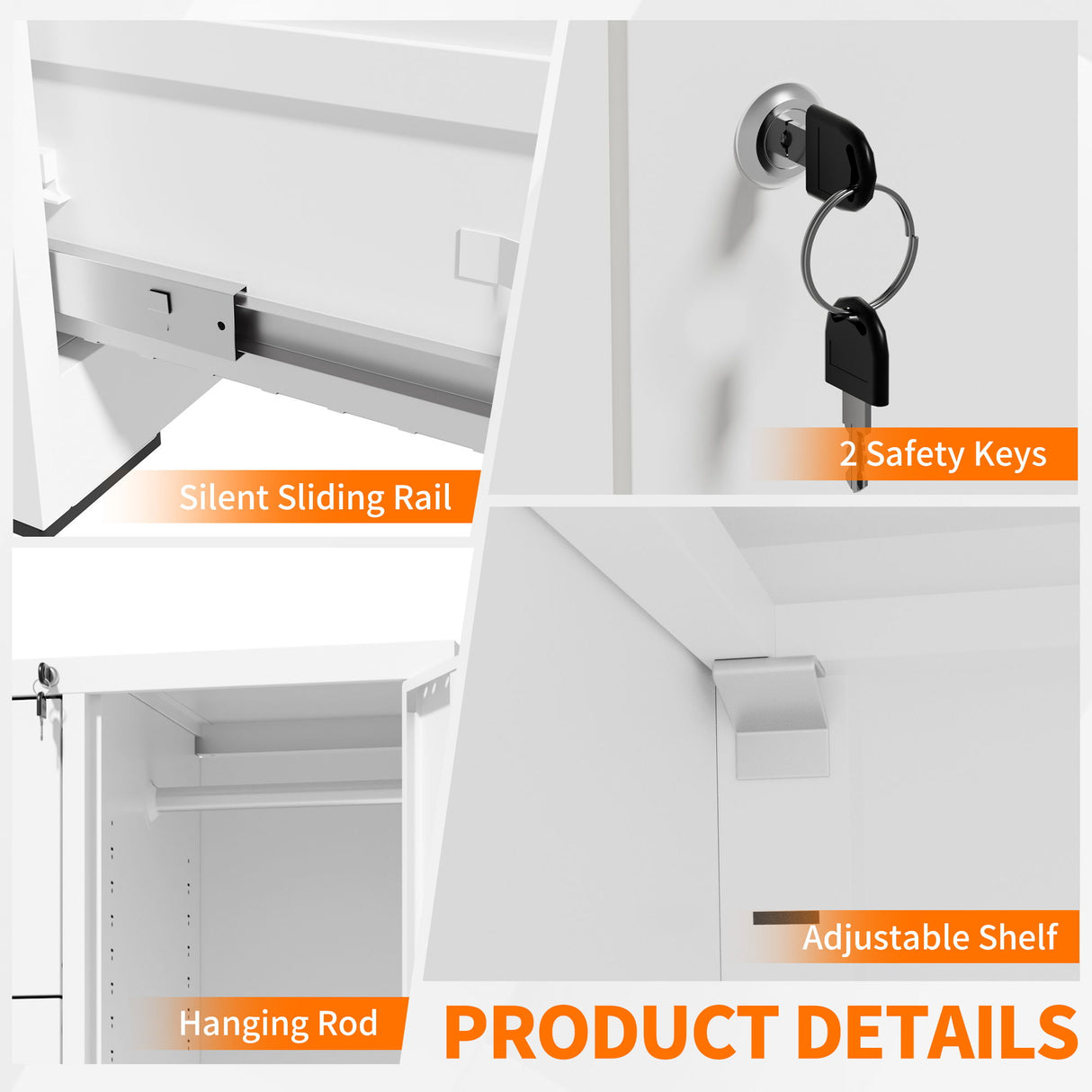 Storage Vertical Filing Cabinet With Lock