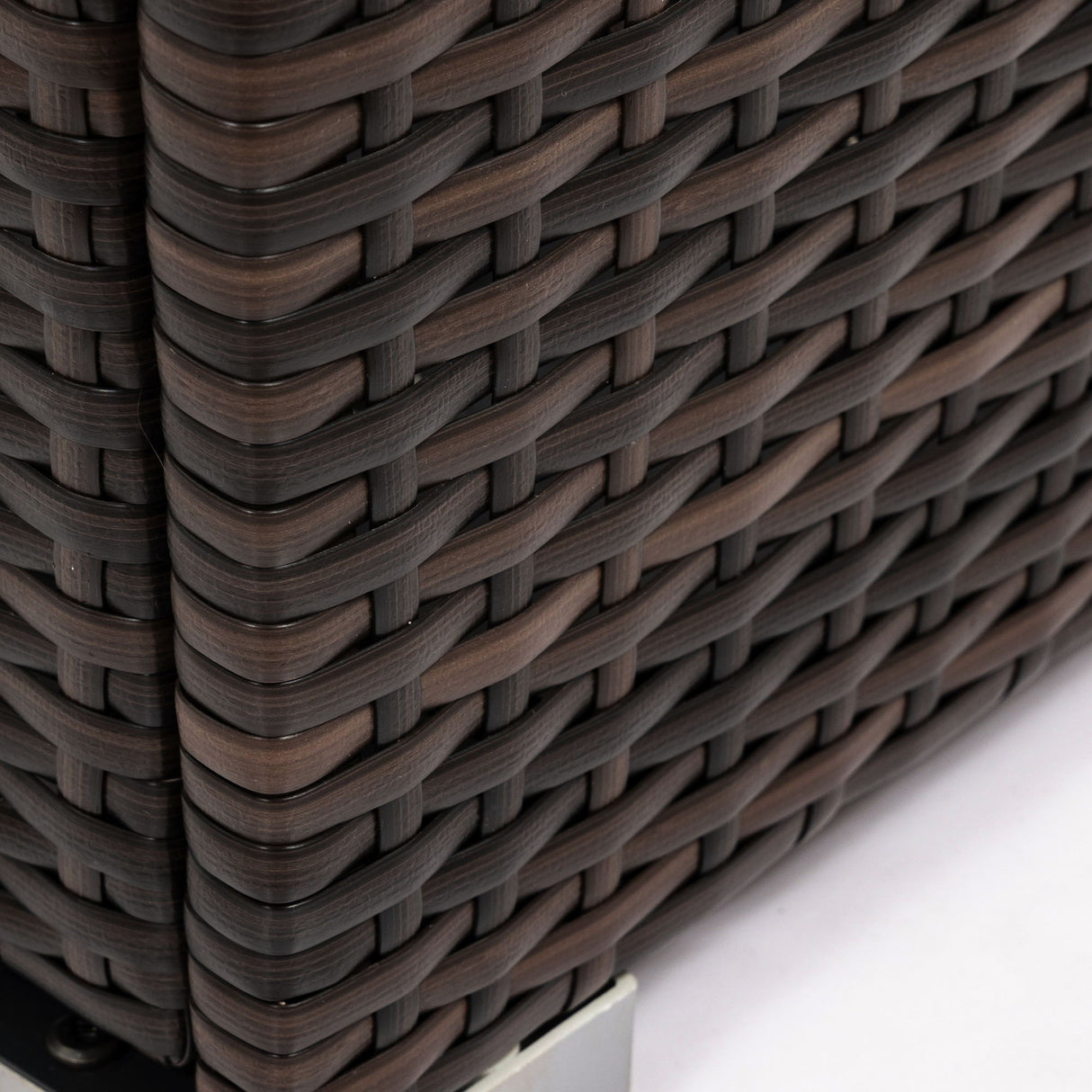 Fire Pit Column With Glass Wind Guard - Dark Brown