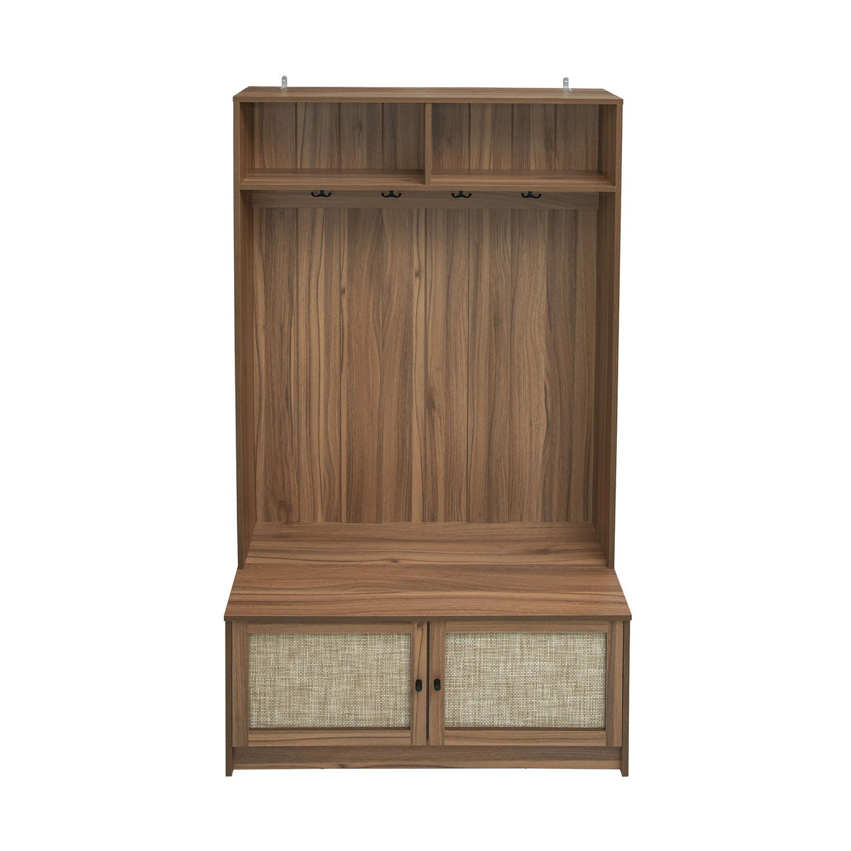 Modern Storage Closet For Bedroom, Entryway, Or Living Room - Walnut