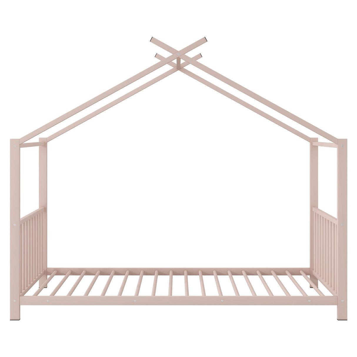 Metal House Platform Bed With Modern Design And Durable Frame