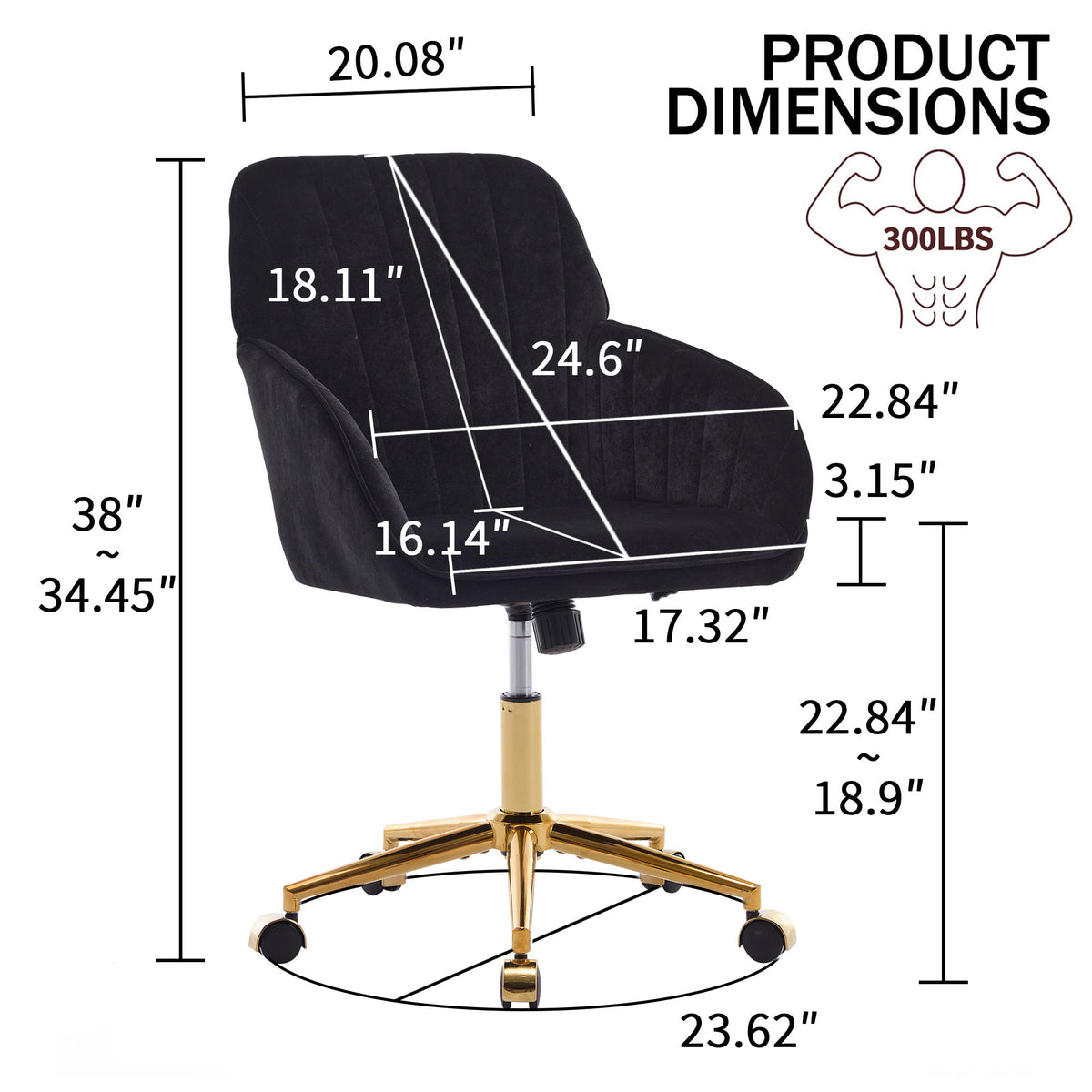 Adjustable Ergonomic Swivel Office Chair