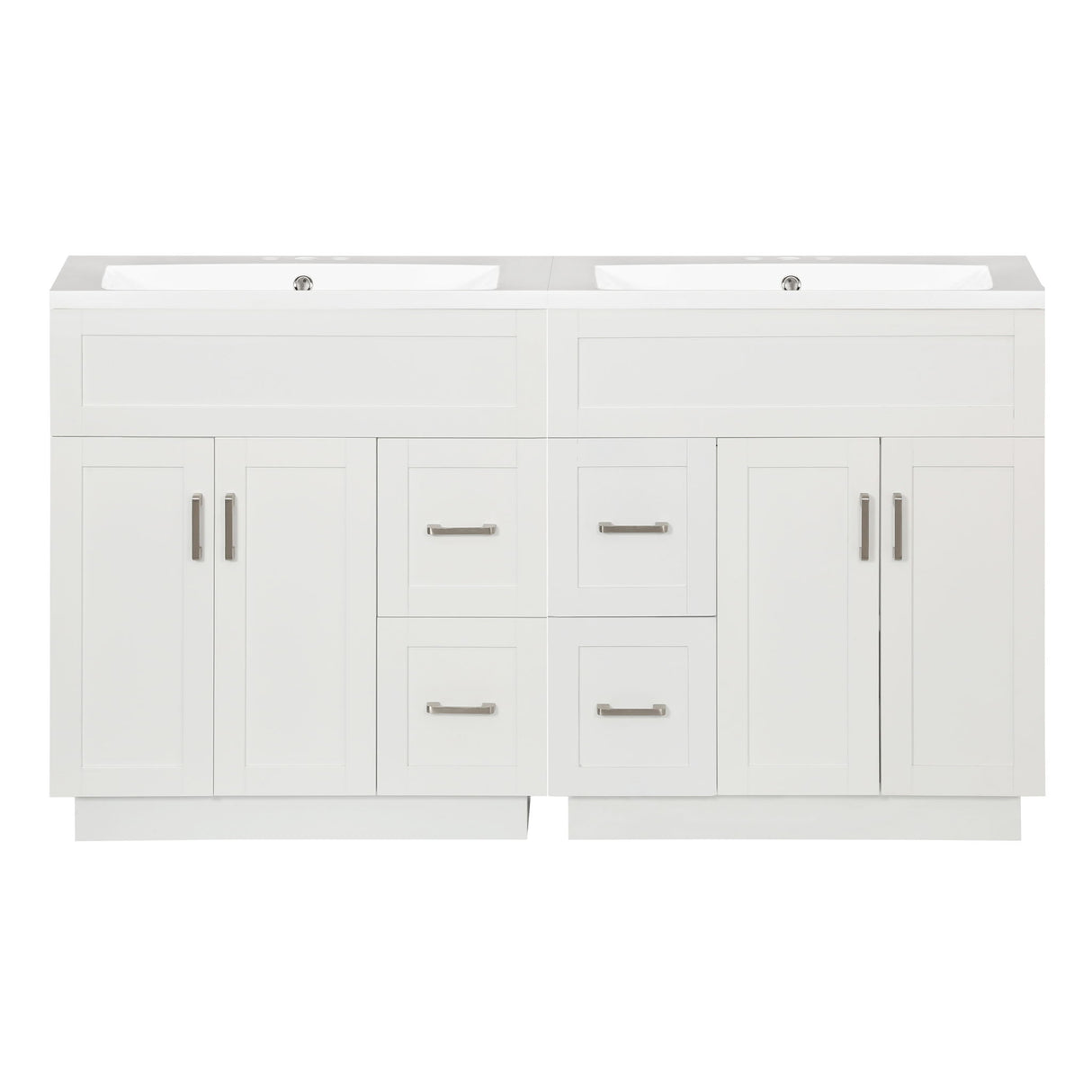 Bathroom Vanity With 2 Doors, 2 Drawers, Adjustable Shelf, Hidden Slides & Soft Close Hinges